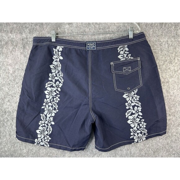 VTG Polo Sport Ralph Lauren Men's Swim Trunks Board Shorts Floral Size 40 - Picture 2 of 9